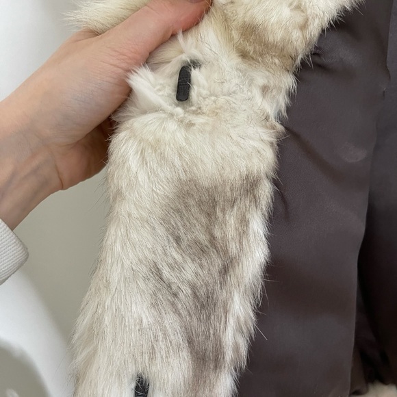 Gorgeous rabbit fur coat white gray - Picture 10 of 13